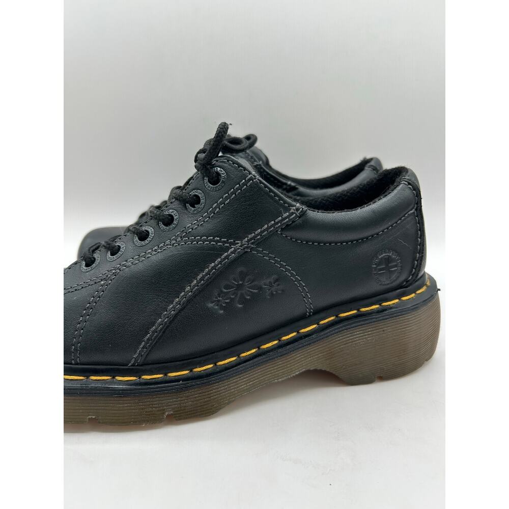 RARE DAISY Dr. Martens  Chunky Platform Black Leather 12283 Oxford Boot WMS Sz 7 - Picture 5 of 12